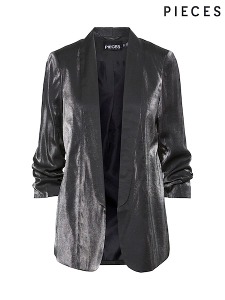 PIECES Black 3/4 Sleeve Shimmer Blazer (AG5396) | €40