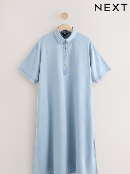 Mittelblau - Lightweight TENCEL™ Denim Beach Midi Dress (AG5589) | 70 €