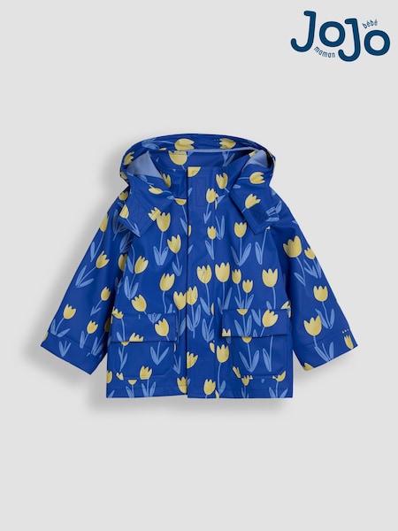 JoJo Maman Bébé Blue Tulip Waterproof Jacket (AG5627) | €67 - €70