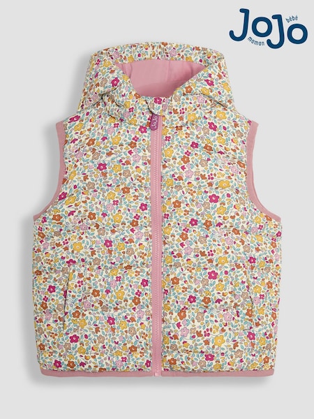 Jojo Maman Bébé Floral Quilted Puffer Gilet (AG5632) | € 57 - € 60