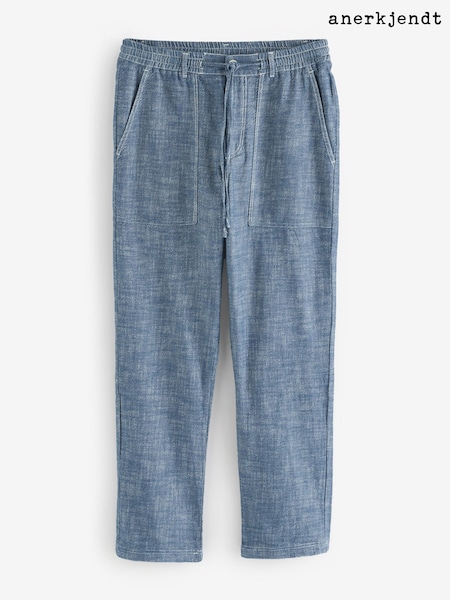 Anerkjendt Blue Akjan Twill Contrast Trousers (AG5660) | R$ 740