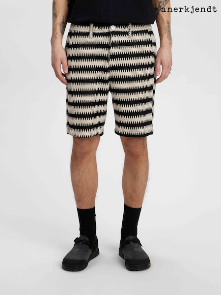 Anerkjendt Black Akjan Structured Stripe Shorts (AG5663) | €85