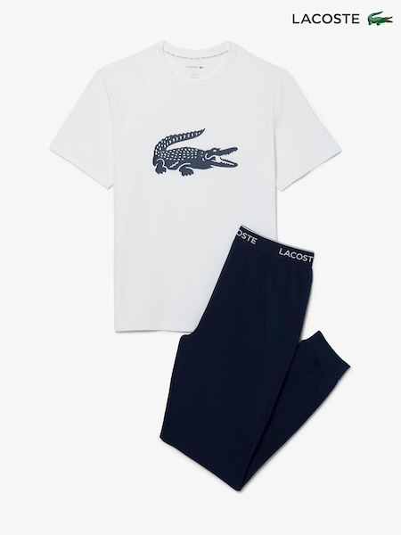 Lacoste Blue Crocodile Print Pyjamas Set (AG5696) | €80