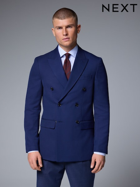 Bright Blue Textured Suit Jacket (AG5772) | €72
