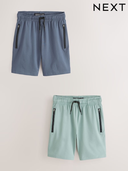 Groen/blauw - Light Weight Sports Shorts 2 Pack (3-17yrs) (AG5826) | € 28 - € 43