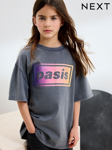 Gris antracita - Oversized Oasis License Band T-Shirt (3-16yrs) (AG5843) | 22 € - 29 €