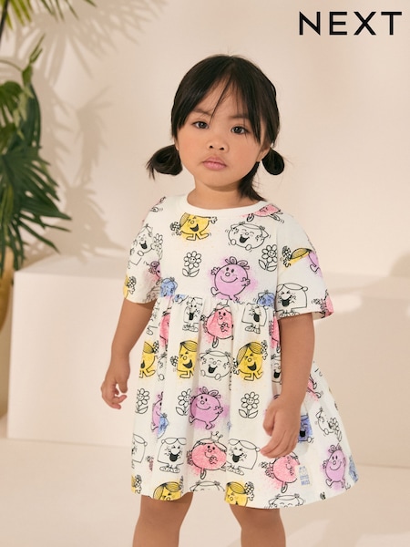 White Little Miss Jersey Dress (3mths-7yrs) (AG5941) | €13 - €16