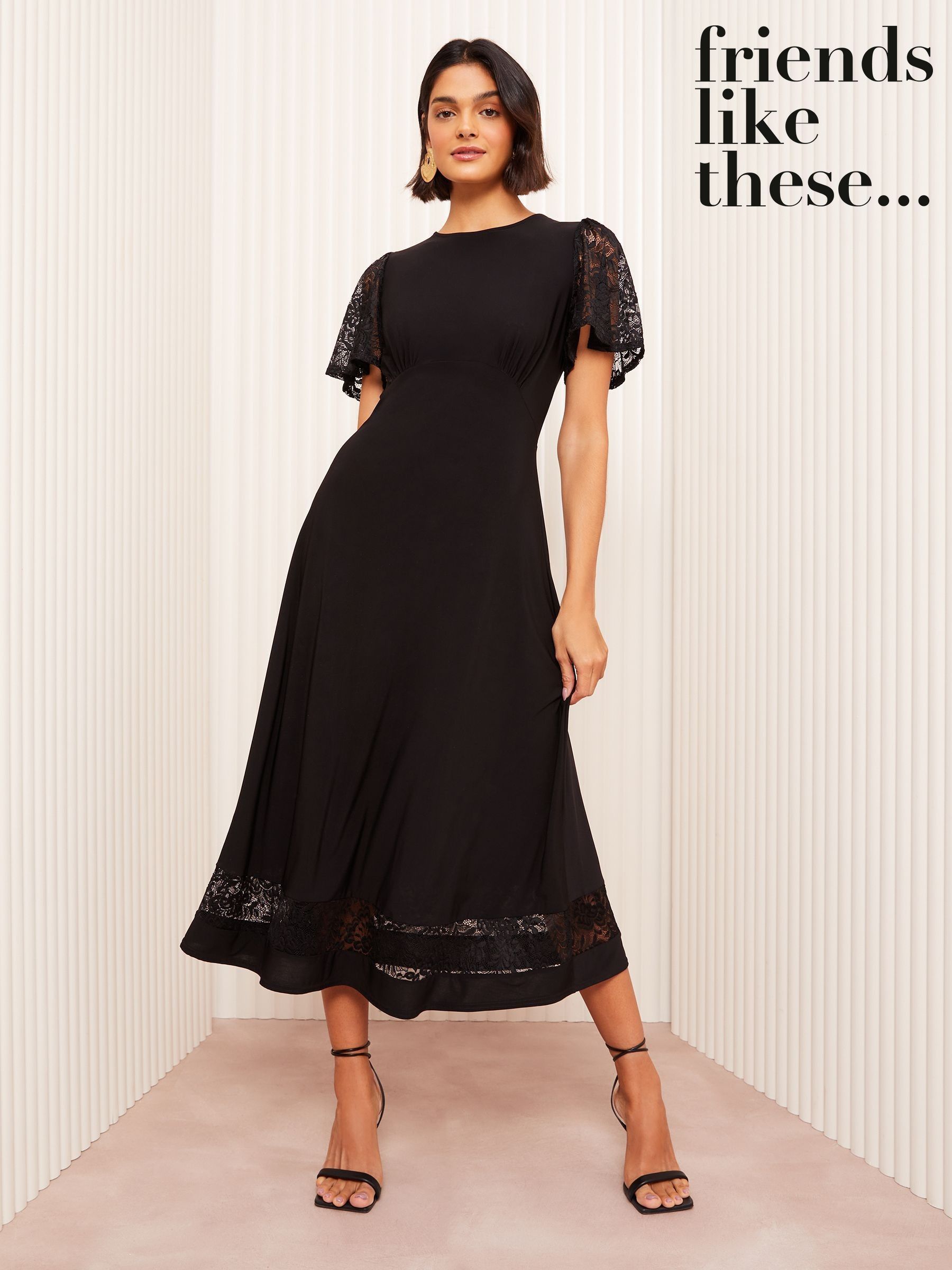 Next black lace dress discount