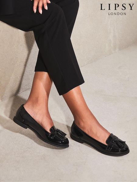 Lipsy Patent Flat Tassel Loafers (AG6900) | €45