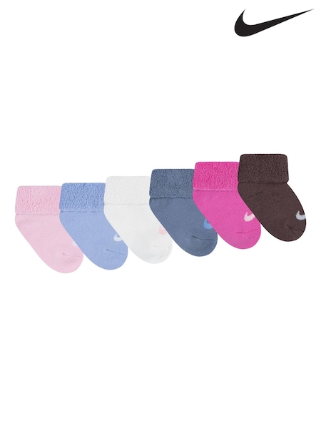 Nike Pink Foam Infant Cuffed Socks 6 Pack (AG6941) | €28