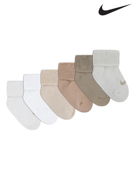 Nike Natural Sail Infant Cuffed Socks 6 Pack (AG6942) | €28