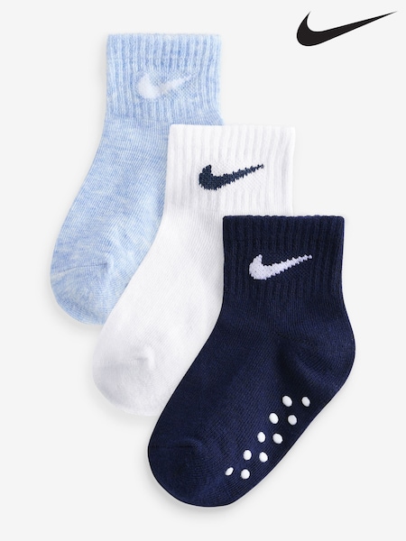 Nike Cobalt Blue Heather Infant Gripper Socks 3 Pack (AG6946) | €13