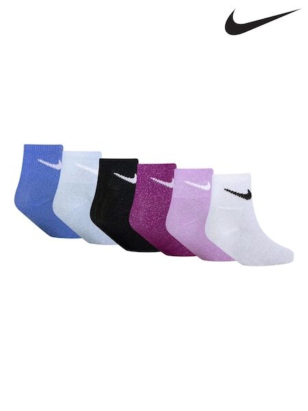 Nike Blue Pulse Metallic Ankle Socks 6 Pack (AG6947) | €11.50