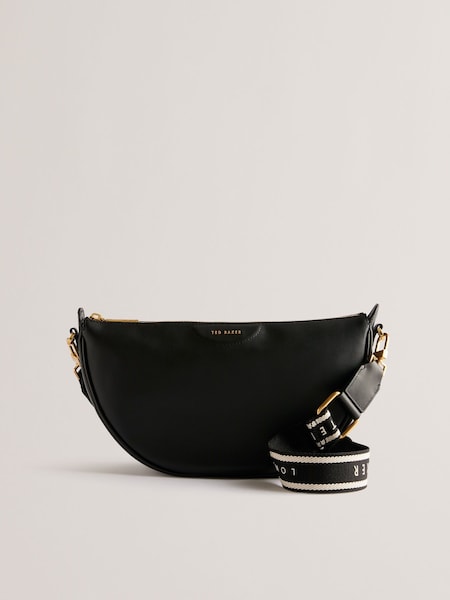 Ted Baker Essina Webbing Leather Half Moon Crossbody Bag (AG7000) | 961 LEI