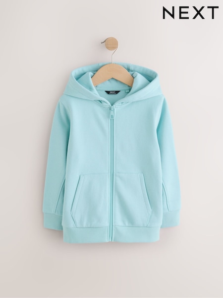Mint Green Plain Zip Through Hoodie (3-16yrs) (AG7015) | €19 - €28