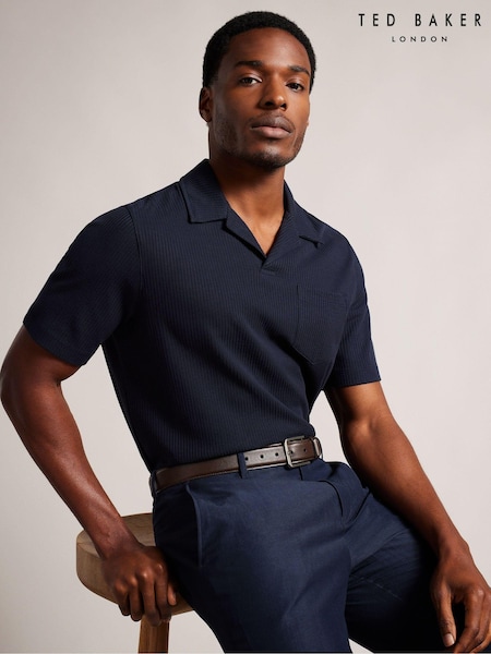 Ted Baker Brown Wizerd Double Keeper Leather Belt (AG7018) | AED299