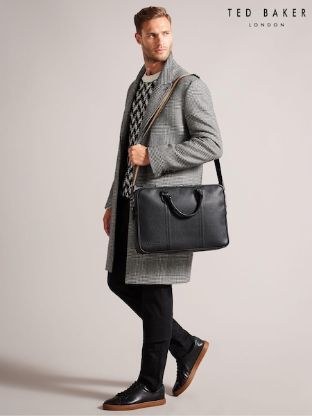 Ted Baker Black 100% Cotton Kaden Pu Webbing Document Bag (AG7020) | R$ 1.235