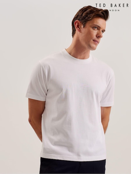Ted Baker White Kornka 100% Cotton Relaxed Heavy T-Shirt (AG7125) | R$ 345