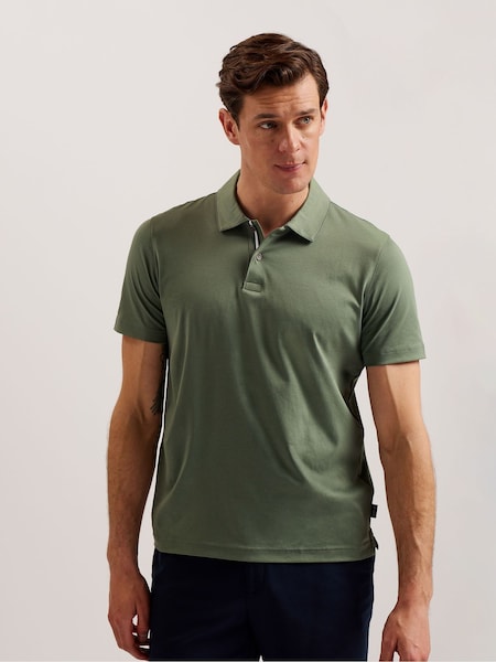 Зеленый - Ted Baker Slim 100% Cotton Zeiter Short Sleeve Soft Touch Polo Shirt (AG7137) | €86