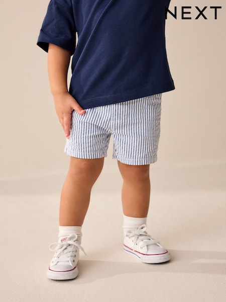 Blue Ticking Stripe Chinos Shorts (3mths-7yrs) (AG7142) | $11 - $14