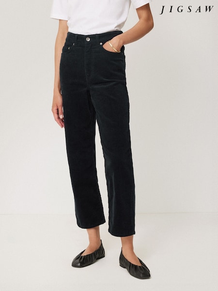 Jigsaw Blue Delmont Corduroy Tapered Jeans (AG7223) | €84
