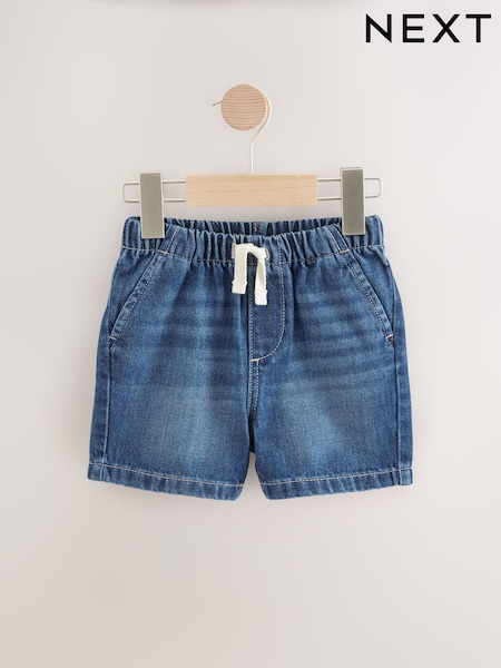 Mid Blue Pull On Denim Shorts (3mths-7yrs) (AG7270) | $18 - $21
