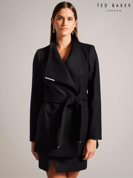 Ted Baker Rosess Short Belted Wool Wrap Coat (AG7286) | ‏1,504‏₪