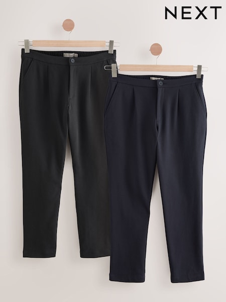 Black/Navy Regular Fit Jersey Joggers 2 Pack (AG7304) | €93