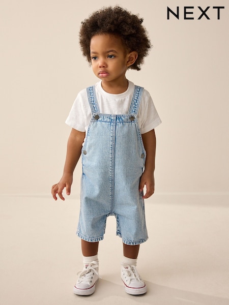 Джинсовая ткань голубого цвета - Slouch Dungarees (3mths-7yrs) (AG7315) | €21 - €27