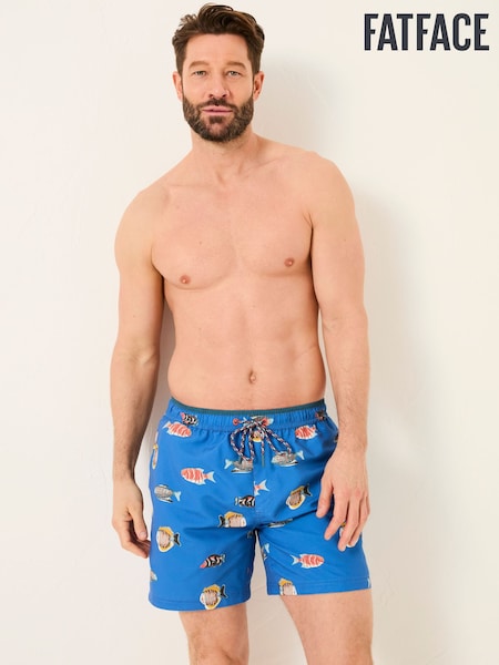 Синий - FatFace Swim Shorts (AG8162) | €46