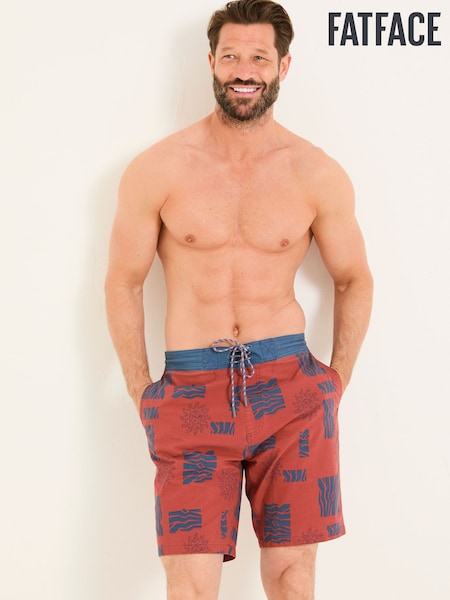 FatFace Camber Blue & Brown Swim Shorts (AG8167) | SGD 87