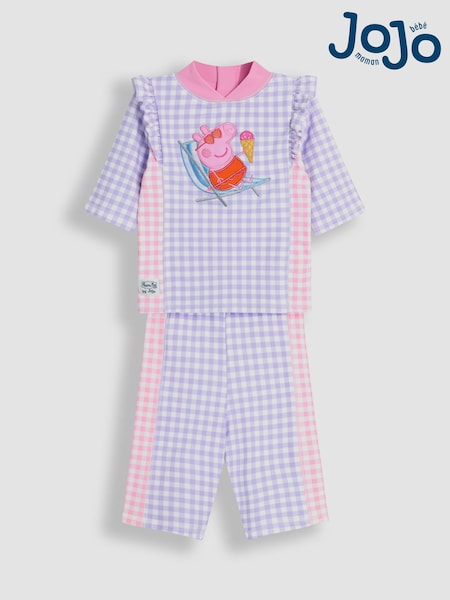 JoJo Maman Bébé Gingham Peppa Pig 2-Piece Sun Protection Suit (AG8225) | €35.50 - €38