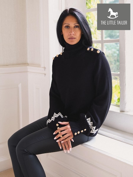 Nero - The Little Tailor Button Trim Luxury Knit Christmas Jumper (AG8375) | € 112