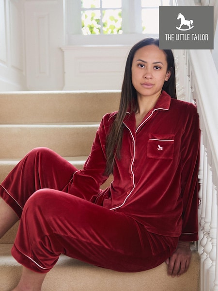 The Little Tailor Luxury Soft Touch Velour Christmas Pyjamas (AG8378) | €70