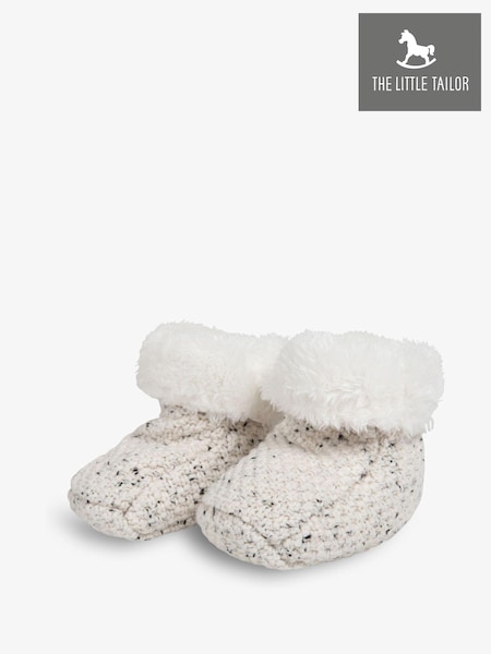 Бежевый - The Little Tailor Baby Natural Knitted Plush Lined Booties (AG8388) | €25