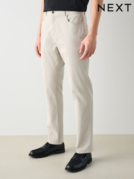אפור בהיר - 5 Pocket Soft Touch Trousers (AG8438) | ‏103‏₪