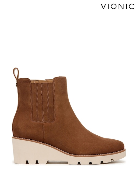 Vionic Wide Fit Aria Leather Ankle Boots (AG8541) | 781 LEI