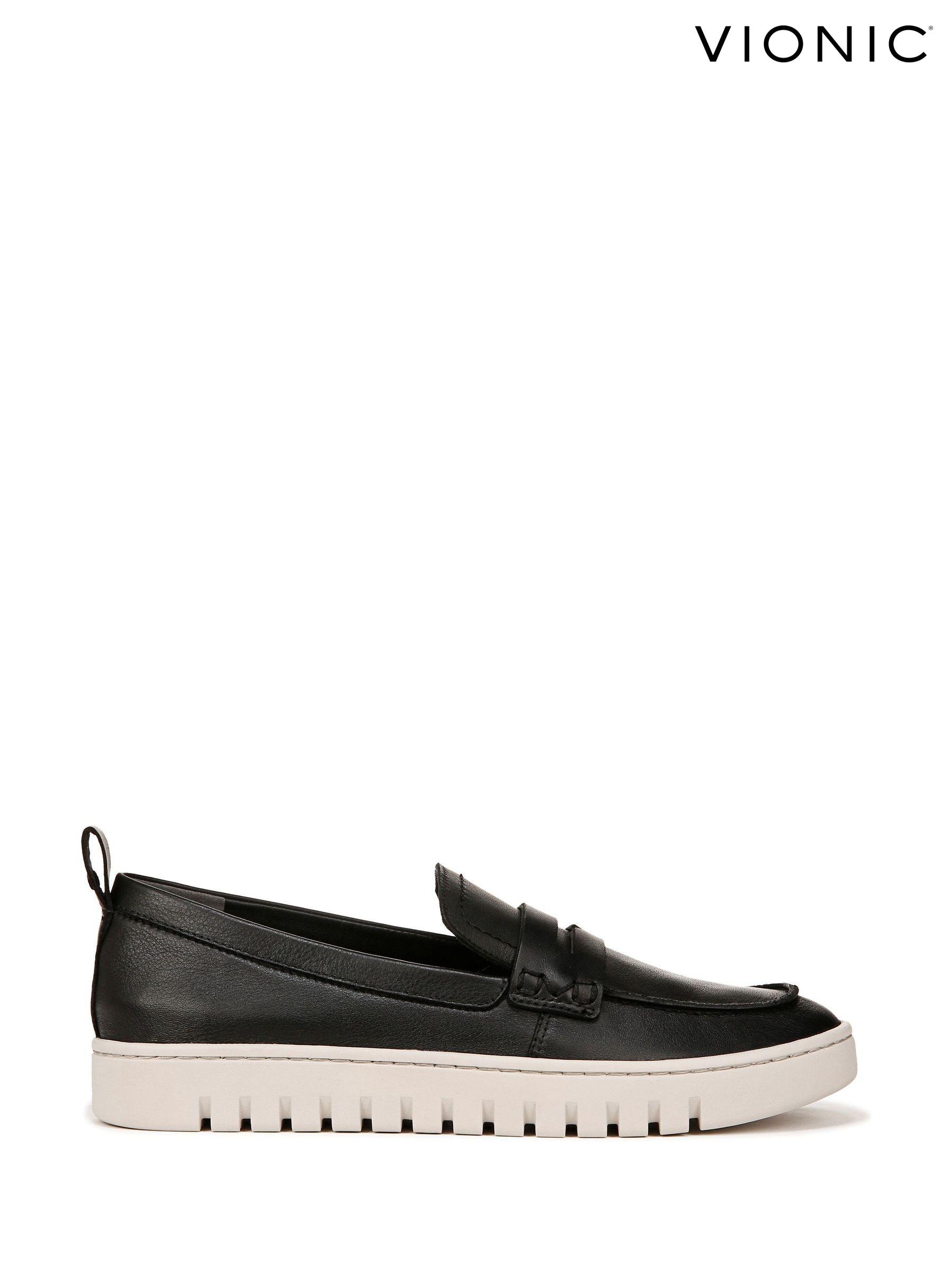 Vionic black loafers sales