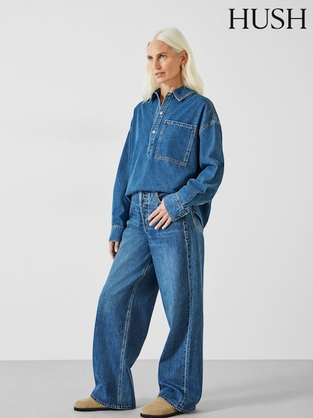 Hush Oversized Katie Straight Leg Jeans (AG8612) | 354 LEI