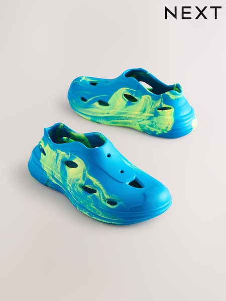 Sininen marmori - Kevyet Slip On Beach Sandaalit (AG8632) | €19 - €22