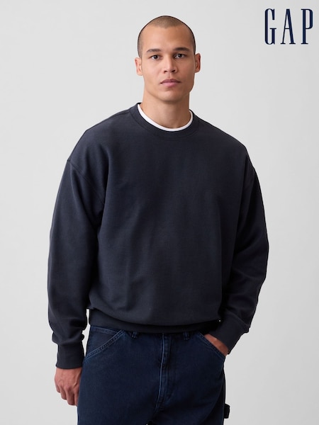 Bleumarin - Regular Gap Oversized Terry Sweatshirt