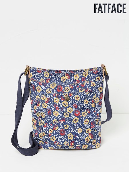 FatFace Navy Blue Mini Canvas Cross-Body Bag (AG8750) | AZN 80
