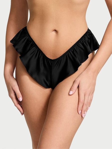 Victoria's Secret Black Satin Flutter Cheeky Knickers (AG8789) | €20.50