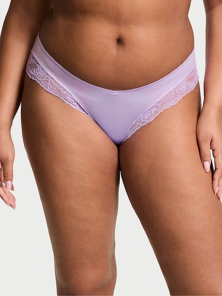 Victoria's Secret Charmed Violet Purple Cheeky Rose Lace Trim Knickers (AG8807) | €15.50