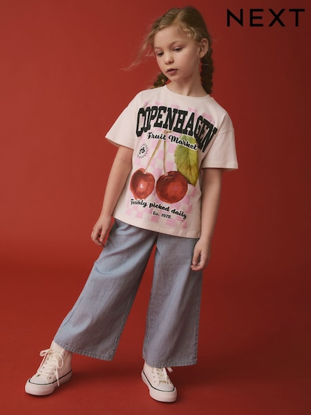 Cherry & Denim 100% Cotton T-Shirt and Jeans Set (3-16yrs) (AG8884) | $39 - $47
