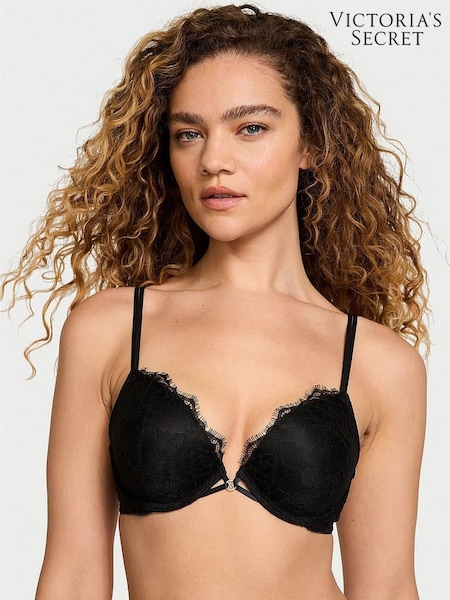 Victoria's Secret Black Push Up Rose Lace Bra (AG8903) | €56