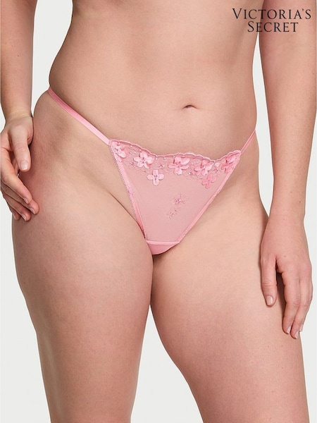 Victoria's Secret Pink Hope G String Pretty Petals Embroidered Knickers (AG8924) | €22.50