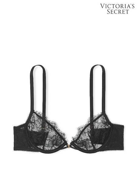 Victoria's Secret Black Demi Rose Lace Unlined Bra (AG8933) | €52