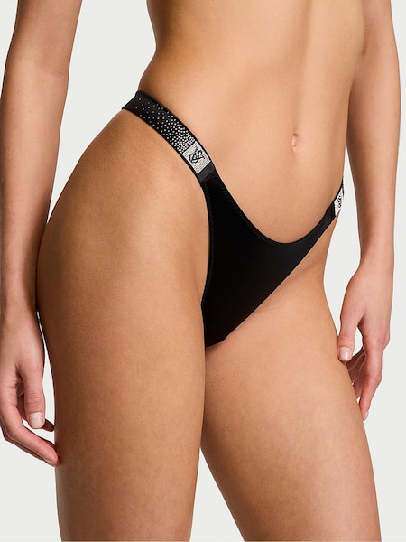 Victoria's Secret Black Brazilian Scattered Shine Strap Knickers (AG8936) | €22.50