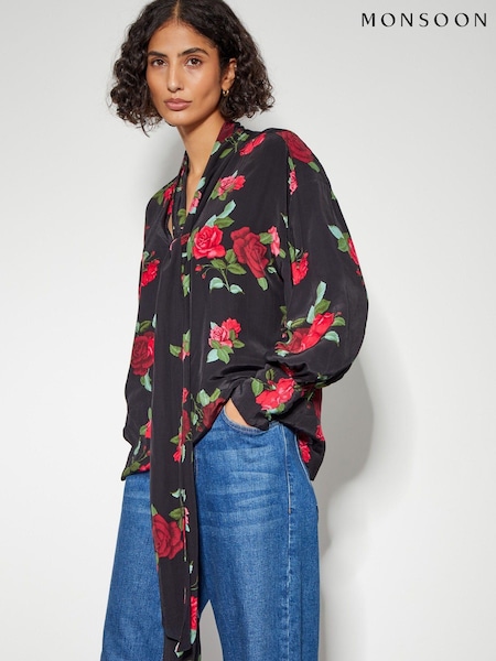 Monsoon Deven Rose Print Blouse (AG8992) | 246 LEI
